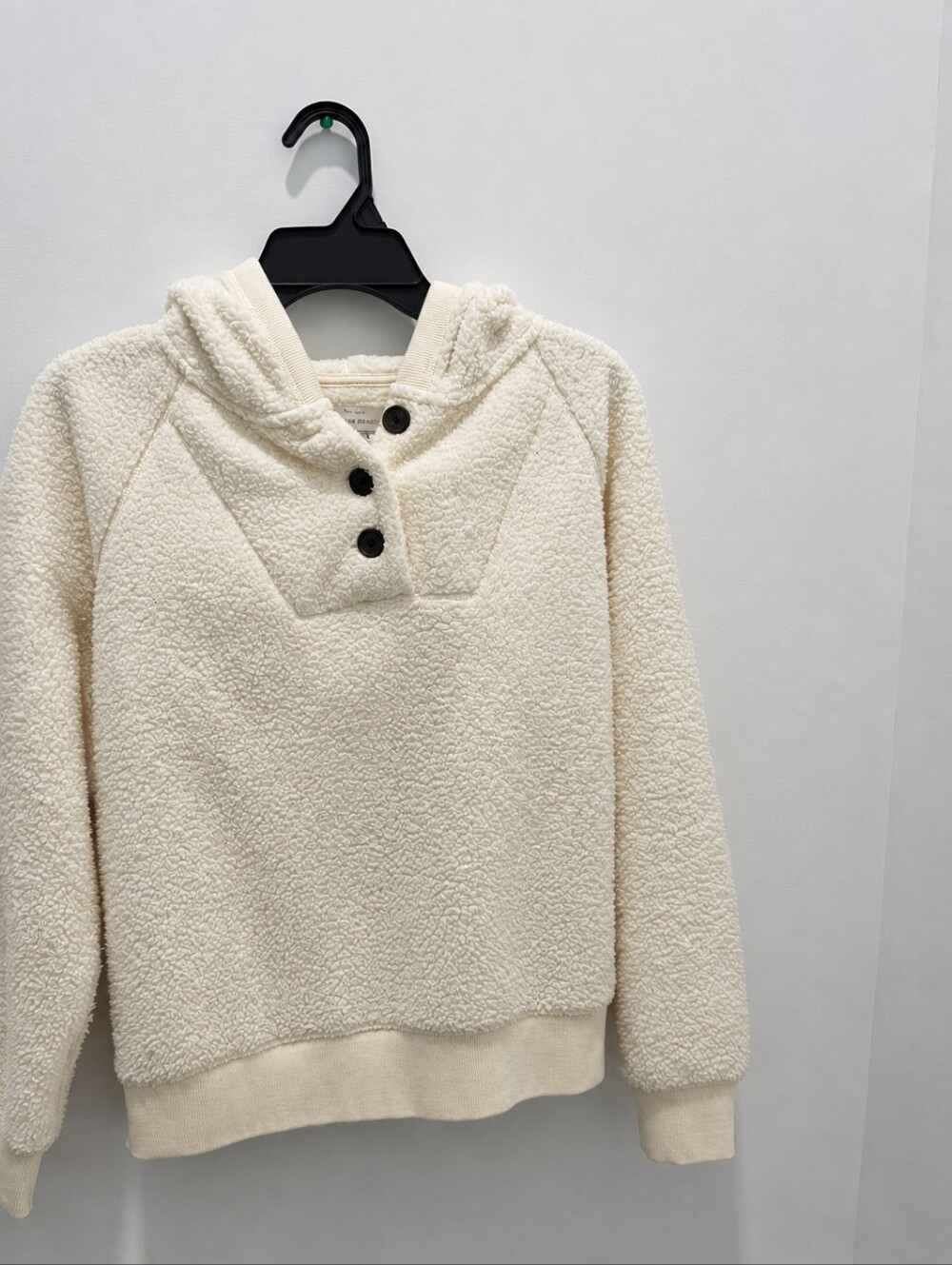 Lucky Brand White Sherpa Hoodie Jacket Size M